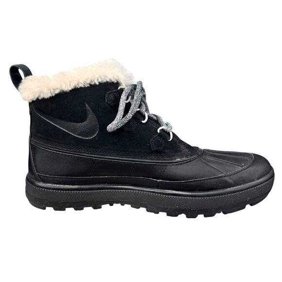 Nike Women’s Woodside Black Lined Winter Boot Size US 9 - Picture 4 of 11